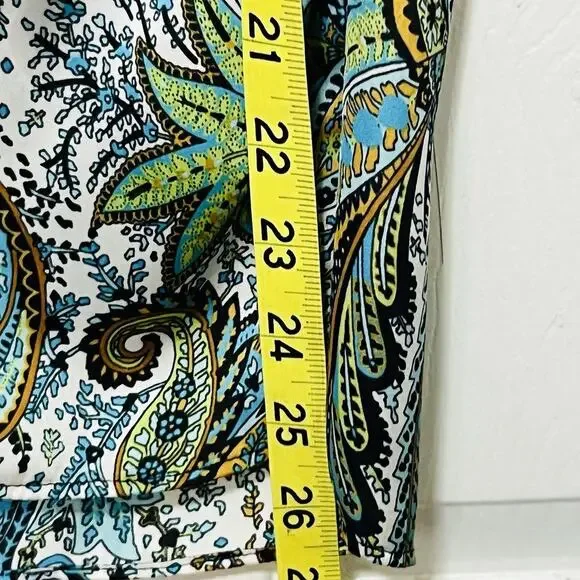 Jones Studio Separates Woman’s Multi Color Paisley Sleeveless Blouse Size XL EUC - Picture 8 of 12